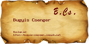 Bugyis Csenger névjegykártya